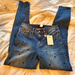 NWT J.Crew 5/6 28T high rise Polka Dots